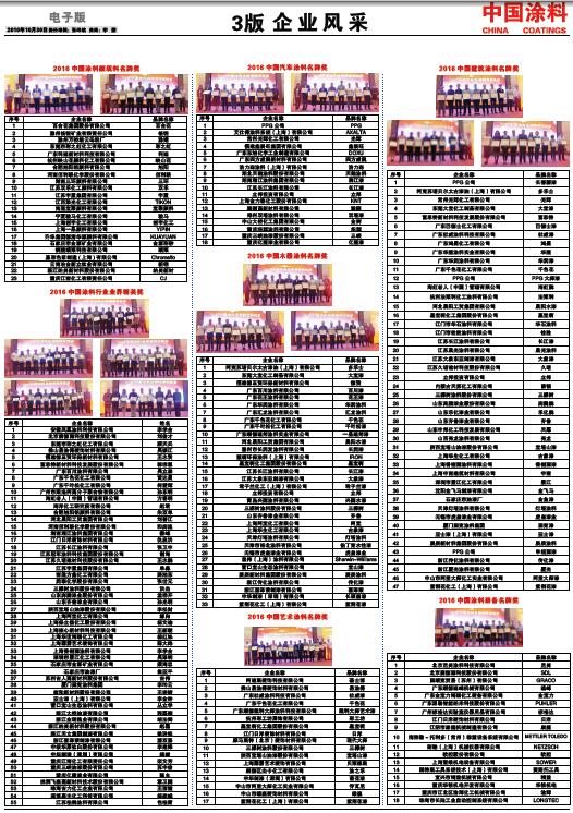 品牌閃耀，助力涂料行業(yè)2016——2016中國涂料品牌榜出爐